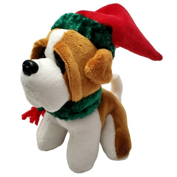 St Bernard Dog Plush Christmas Ornament Puppy Stocking Stuffer Gift HoHo Hounds - Picture 5 of 9